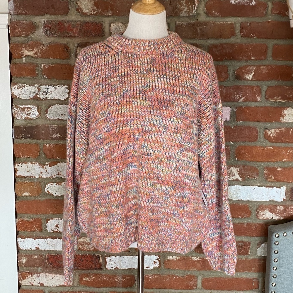 VELVET Drop Shoulder Wool Blend
Sweater Multi-color Pink Size XL New with tags - Picture 2 of 10